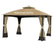 Replacement Canopy Cover for Windsor Gazebo L-GZ717PST-C, Beige