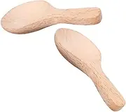 UTHCLO 2Pcs Handle Wooden Condiment Spoons for Measuring Liquid Dry Ingredients Measuring Spoon for Food Spices and Baking Supplies