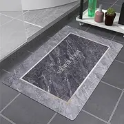 DAWNTREES Quick Dry Bath Mat Rug,80x50 cm Non-Slip Bath Mat,Bathroom Rug Mat Super Absorbent Rubber Backed Dirt Resistant Bath Rugs Mats