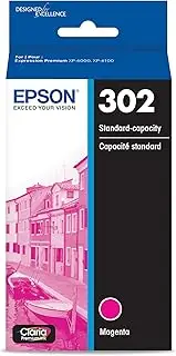 EPSON 302 Claria Premium Ink Standard Capacity Magenta Cartridge (T302320-S) Works with Expression Premium XP-6000, XP-6100