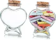 ORFOFE 2Pcs Transparent Wishing Bottles with Corks Multipurpose Glass Jars for DIY Crafts Photo Props and Home Decor Glass Storage Containers