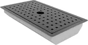 Workstation Sink, Non Slip Undermount Kitchen Sink with Water Drainage Tray, Stainless Steel Sink | Single Bowl Kitchen Sink | Drop in Kitchen Sink for Countertops Tea Bars (Black)