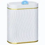 Small Touchless Lid Trash Can, 2.6 Gallon Narrow Waterproof Bin