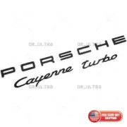 Mate Black P-O-R-S-C-H-E Cayenne Turbo Letter Rear Badge Emblem Nameplate 958