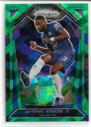 2020-21 Panini Prizm English Premier League Antonio Rudiger #214 Green Ice /49