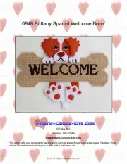 Brittany Spaniel Dog and Bone Welcome Sign- Plastic Canvas Pattern or Kit