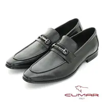 在飛比找momo購物網優惠-【CUMAR】雅痞型男 經典綁帶真皮紳士鞋(黑色)