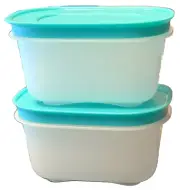 Tupperware Mini Freezer Mates PLUS Snowflake Baby Food 170ml 1/2 C Teal Small