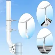 Starlink Mount, 12.6" Universal Roof Pole Wall Mounting Brackets for Starlink,Outdoor Access Point, AP, CPE,TV Antennas,WiFi Extender,Wireless Bridge, with Extend Pipe and Starlink Linker