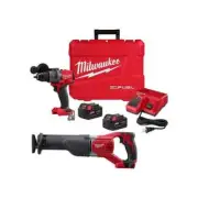 Milwaukee Hammer Drill 18V Li-Ion Brushless Cordless w/SAWZALL Reciprocating Saw
