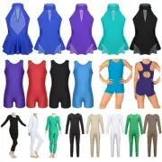 Kid Girls Leotard Dancewear Ballet Gymnastics Unitard Costume Modern Dance Dress