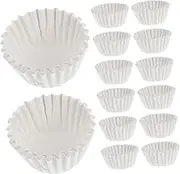 Zerodeko 1000pcs Nonstick Muffin Pan Liners Greaseproof Cupcake Baking Cups Round Paper Cupcake Liners White Cupcake Wrappers for Muffins Bread Baking