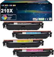 OFFICE-COLOR 210X High-Yield Toner Cartridges 4 Pack Replacement for HP 210X 210A Works with HP Color MFP 4301fdw 4301fdn Pro 4201dw 4201dn Printer Ink (‎Black Cyan Yellow Magenta)
