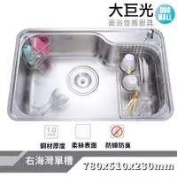 在飛比找ETMall東森購物網優惠-【大巨光】柔絲面 1.0mm 水槽_適用不鏽鋼-下崁/上裝/