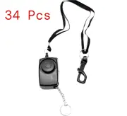 Street Defender MC-223-C Personal Safety SOS Alarm w Strap Keychain Light, 34Pcs