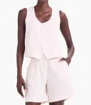 Nic + Zoe Rumba Linen Vest Size XS