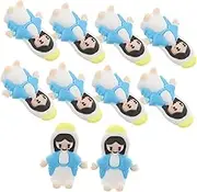 Generic 10 Pcs Mini Maria Ornaments Miniature Catholic Statues Maria Desk Topper Plastic Statue Mini Plastic Maria Decoration Maria Figurines Plastic Virgin Mary Figurine PVC Blue
