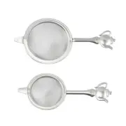 2 pcs wire skimmer spoon Spices Strainer Mesh Tea Filter Tea Infuser Bag Metal