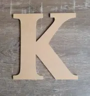 Chipboard Cut Out Initial "K" For Crafts