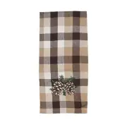 Plaid Pinecone Cotton Woven Kitchen Towel 18" x 27" C&F Home
