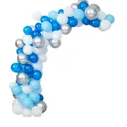 ANYPARTY Balloons Blue Silver 110Pcs Table Garland Arch Party Decor