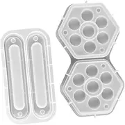 TOBBOMEY Silicone Dice Box Molds 2 Pack for Resin Casting Easy to Clean Reusable for Dice Holder Making