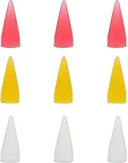 minkissy 9pcs Manicure Pen Silicone Head Nail Picker Pen Head Jewel Picker Wax Head Wax Pencil Tip Nail Wax Replacement Tip Crystal Rhinestones Nail Art Tool Drilling Silica Gel Set