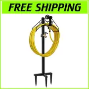Heavy Gauge Steel Hose Holder with Nozzle Hanging Design - Elegant Functionality