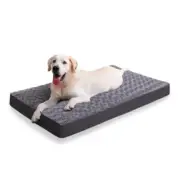 Dog Crate Bed Waterproof Dog Beds for Medium Dogs 35.0"L x 22.0"W x 3.0"Th Grey
