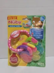 Nuby IcyBite Baby Teether Keys, 3 months+, Gel Filled