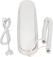 Corded Telephone, Wall Mounted Home Phone Battery Multipurpose Redial Function Pause Function ABS for School for Home