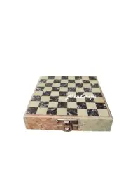 5" New Travelling Folding Marble Chess Set Marble Pieces Fathers Day Gift Decor