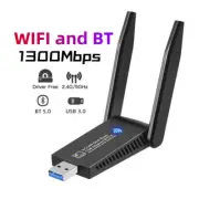 3.0 USB WIFI 1300mbps Bluetooth Dual Band Wireless Network Card AC1300 Antenna