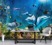 3D Killer Whale ZHUA2670 Wallpaper Wall Murals Removable Self-adhesive Vera 23