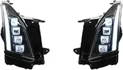 2 PCS Auto Parts Compatible For Cadillac ATS 2014-2018 ATSL Latest Styling LED Headlights Low Beam High Beam 4 Lens Projector Car Lights Modified