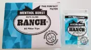 2x Ranch menthol Burst supa slim cigarette filters resealable packs