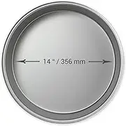 PME Professional Anodized Aluminum Round Cake Pan 14 x 2 Inches