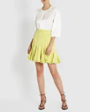 NWT RRP $290 Sass & Bide CITRINE BIJOU Flippy Mini Skirt Size 42 12 FREE POST