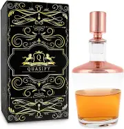Luxury Whiskey Decanter for Bourbon, Cognac - 34oz + A Gift Box - ROSE GOLD