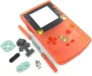Full Housing Shell Case Cover with Buttons Screws Screwdriver for Game boy Color GBC Repair Part (Clear Orange)