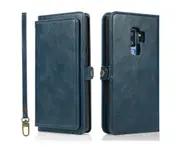 Detachable Phone Case for Easy Portability (Dark Blue), Wallet Case for Samsung Galaxy S9 Plus