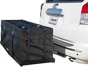 11 Cubic Feet Waterproof Hitch Rack Cargo Bag, Black, Soft Shell