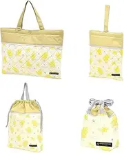 COLORFUL CANDY STYLE NW401700 Kindergarten Entrance 4-Piece Set, Quilting, Mimosa Fleur, School Preparation, Lesson Bag, Shoe Case, Children, Gymnastics Clothing Bag, Cup Bag, Girls,