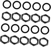 ibasenice 20pcs M9 Guitar Nut Gasket Set Black Guitar Fittings for Electric Potentiometer Gasket Replacement