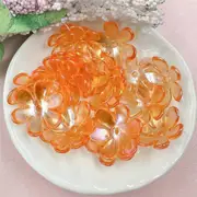 High quality Handmade Materials Fashion 6 Petals Flower 20pcs DIY Accessories Hair Jewelry Making Receptacle Loose Beads orange