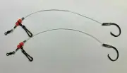 2Pcs Heavy Duty Drum Rig 1/0-9/0 Circle Hook Fish Finder Yo-Zuri TopKnot Catfish
