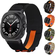 For Samsung Galaxy Watch Ultra 47mm Nylon Loop Elastic Bands Rugged Sport Strap