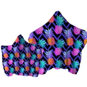 Dark Pineapple over Chevron Towel with Hood