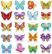 20 Pieces Spring Summer Butterfly Window Clings Window Reusable Glass Butterfly Stickers for Kids Thick Toddlers Home Decoration