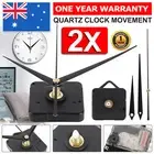 2Pcs Silent DIY Quartz Movement Clocks Motor Mechanism Long Spindle Repair Parts
